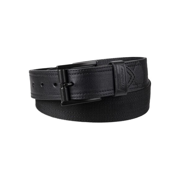 NWT DICKIES Genuine Men's Casual Black Nylon Work Belt w/Roller Buckle - Picture 1 of 5
